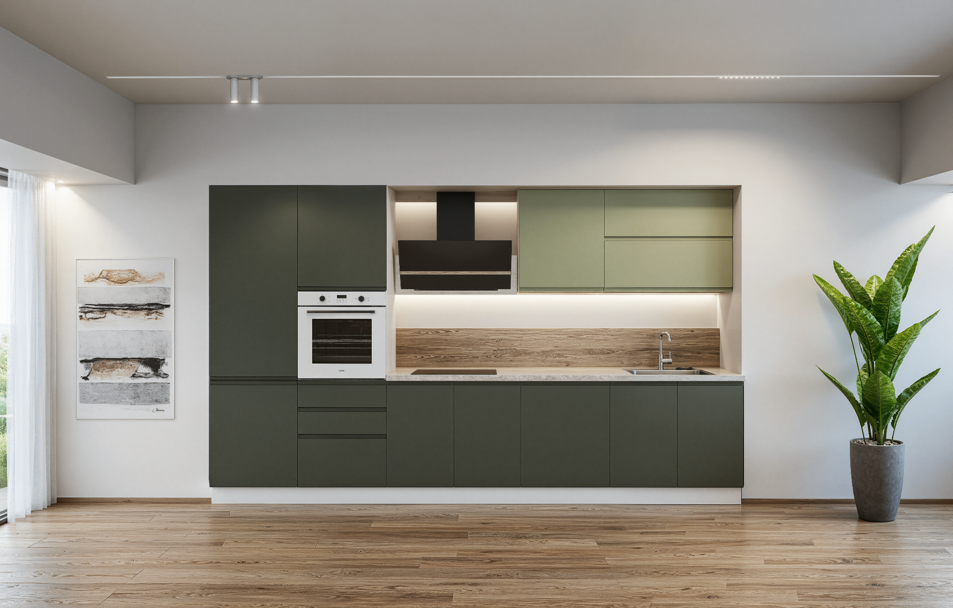 Anteprima 3D del progetto cucina